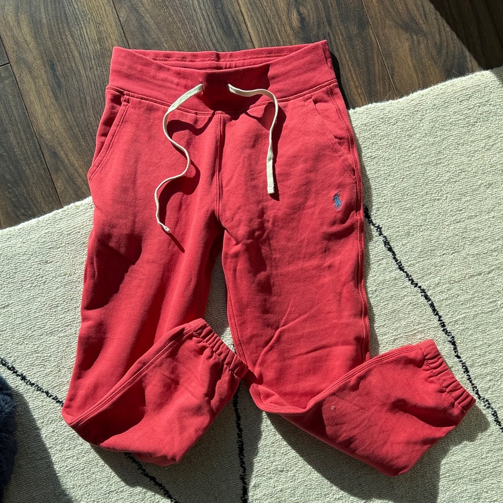 Polo by Ralph Lauren Coral-Red Fleece Jogger sweatpants